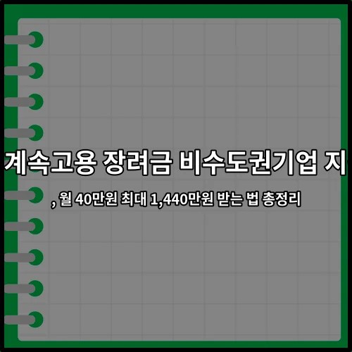 고령자 계속고용 장려금 비수도권기업 지원 확대 , 월 40만원 최대 1,440만원 받는 법 총정리
